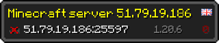 Userbar 320x64 in minecraft style for 51.79.19.186:25597