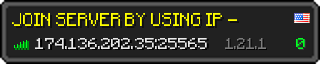 Userbar 320x64 in Minecraft-Stil für den Server 174.136.202.35:25565