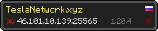 Userbar 320x64 in Minecraft-Stil für den Server 46.101.10.139:25565