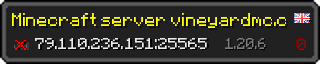 Userbar 320x64 in Minecraft-Stil für den Server 79.110.236.151:25565