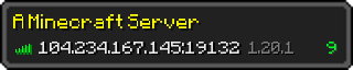 Userbar 320x64 in Minecraft-Stil für den Server 104.234.167.145:19132