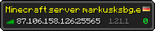 Userbar 320x64 in minecraft style for 87.106.158.126:25565