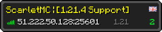 Userbar 320x64 in minecraft style for 51.222.50.128:25601