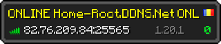 Userbar 320x64 in minecraft style for 82.76.209.84:25565