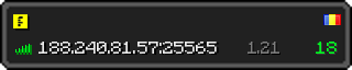 Userbar 320x64 in minecraft style for 188.240.81.57:25565