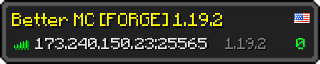 Userbar 320x64 in minecraft style for 173.240.150.23:25565