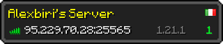 Userbar 320x64 in minecraft style for 95.229.70.28:25565