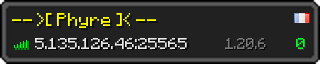 Userbar 320x64 in minecraft style for 5.135.126.46:25565