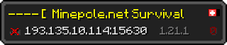 Userbar 320x64 in minecraft style for 193.135.10.114:15630