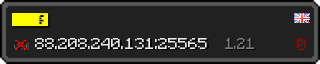 Userbar 320x64 in Minecraft-Stil für den Server 88.208.240.131:25565