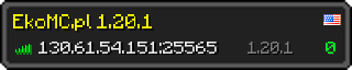 Userbar 320x64 in minecraft style for 130.61.54.151:25565