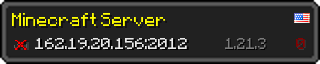 Userbar 320x64 in minecraft style for 162.19.20.156:2012