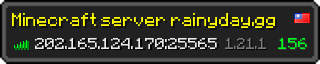 Userbar 320x64 in minecraft style for 202.165.124.170:25565