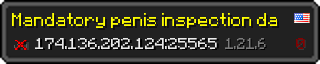Userbar 320x64 in minecraft style for 174.136.202.124:25565