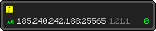 Userbar 320x64 in Minecraft-Stil für den Server 185.240.242.188:25565