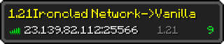 Userbar 320x64 in Minecraft-Stil für den Server 23.139.82.112:25566