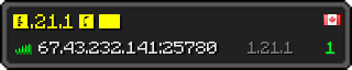 Userbar 320x64 in Minecraft-Stil für den Server 67.43.232.141:25780