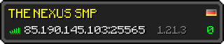 Userbar 320x64 in minecraft style for 85.190.145.103:25565