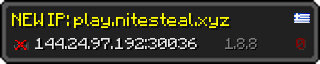 Userbar 320x64 in minecraft style for 144.24.97.192:30036