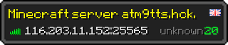 Userbar 320x64 in minecraft style for 116.203.11.152:25565