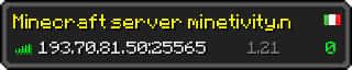 Userbar 320x64 in minecraft style for 193.70.81.50:25565