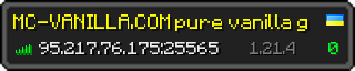 Userbar 320x64 in Minecraft-Stil für den Server 95.217.76.175:25565