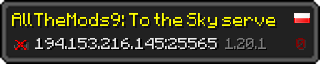 Userbar 320x64 in Minecraft-Stil für den Server 194.153.216.145:25565