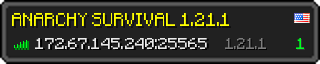 Userbar 320x64 in Minecraft-Stil für den Server 172.67.145.240:25565