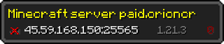 Userbar 320x64 in minecraft style for 45.59.168.150:25565