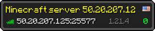 Userbar 320x64 in Minecraft-Stil für den Server 50.20.207.125:25577