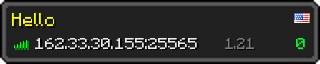 Userbar 320x64 in minecraft style for 162.33.30.155:25565