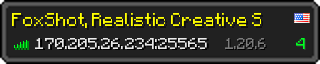 Userbar 320x64 in minecraft style for 170.205.26.234:25565