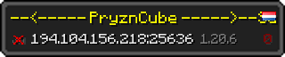 Userbar 320x64 in Minecraft-Stil für den Server 194.104.156.218:25636