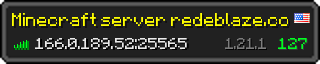 Userbar 320x64 in minecraft style for 166.0.189.52:25565