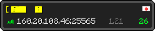 Userbar 320x64 in Minecraft-Stil für den Server 160.20.108.46:25565