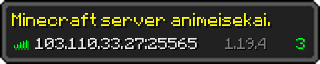 Userbar 320x64 in Minecraft-Stil für den Server 103.110.33.27:25565