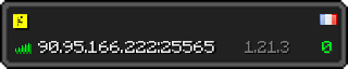 Userbar 320x64 in minecraft style for 90.95.166.222:25565