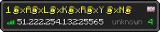 Userbar 320x64 in minecraft style for 51.222.254.132:25565