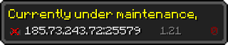 Userbar 320x64 in Minecraft-Stil für den Server 185.73.243.72:25579