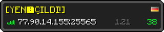 Userbar 320x64 in minecraft style for 77.90.14.155:25565