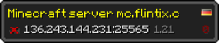 Userbar 320x64 in minecraft style for 136.243.144.231:25565