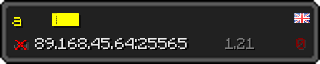 Userbar 320x64 in minecraft style for 89.168.45.64:25565