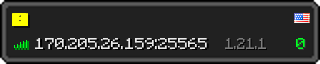 Userbar 320x64 in Minecraft-Stil für den Server 170.205.26.159:25565