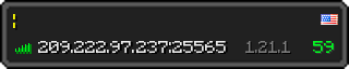 Userbar 320x64 in minecraft style for 209.222.97.237:25565