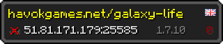 Userbar 320x64 in minecraft style for 51.81.171.179:25585