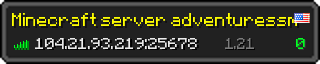 Userbar 320x64 in minecraft style for 104.21.93.219:25678