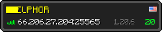 Userbar 320x64 in Minecraft-Stil für den Server 66.206.27.204:25565