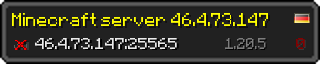 Юзербар 320x64 у стилі майнкрафт для сервера 46.4.73.147:25565