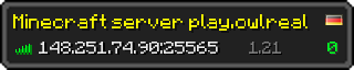 Userbar 320x64 in Minecraft-Stil für den Server 148.251.74.90:25565