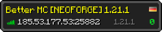 Userbar 320x64 in minecraft style for 185.53.177.53:25882